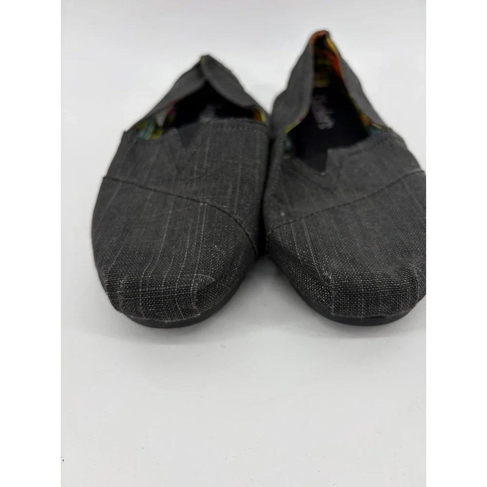 Skechers. Gray Pillow Arch, Casual Flat Canvas Slip Ons, Women's Size 9.5